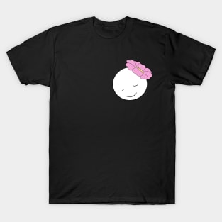 Calm Smile Pink Flower Head T-Shirt